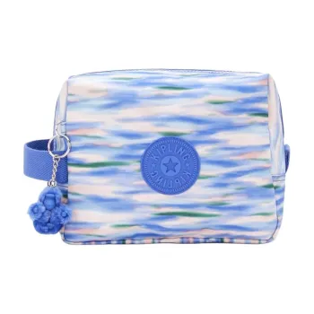 Kipling Recycled Polyester Toiletry Bag Large Size Women's Light Blue