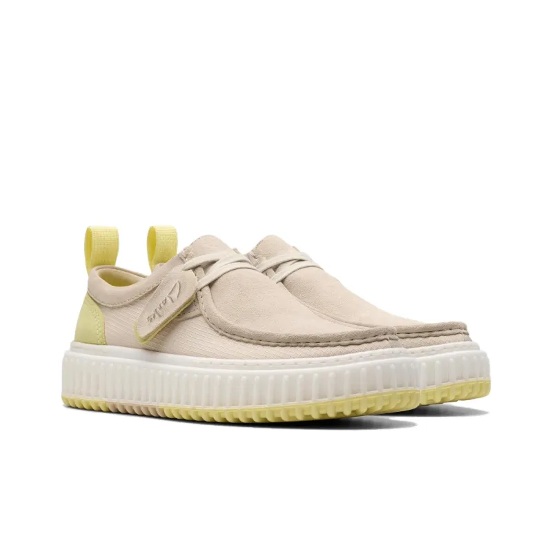 Clarks Low Top Skateboard Shoes Men's Beige Yellow-2
