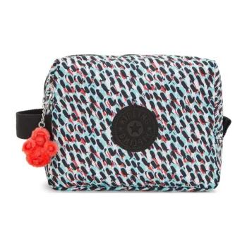 Kipling Recycled Polyester Toiletry Bag Large Size Women's Black & Multicolor