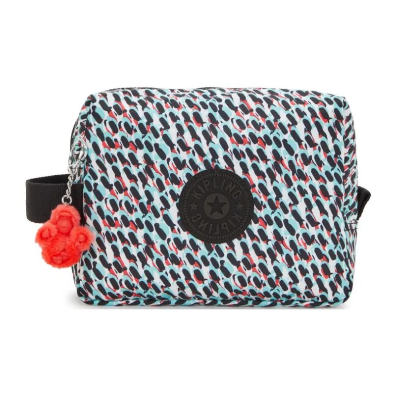 Kipling Recycled Polyester Toiletry Bag Large Size Women's Black & Multicolor-0