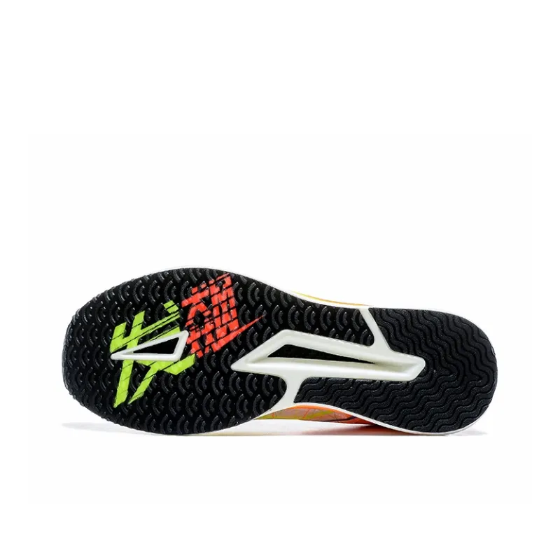 DUANGOU Cushioning Wear-Resistant Balance Low-Top Sports Running Shoes Unisex Orange Red Neon Green-6