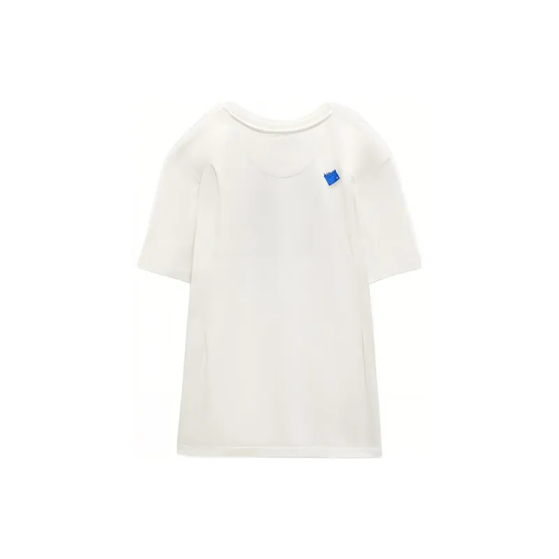 Ader Error X ZARA T Shirts Unisex Frosted White-1