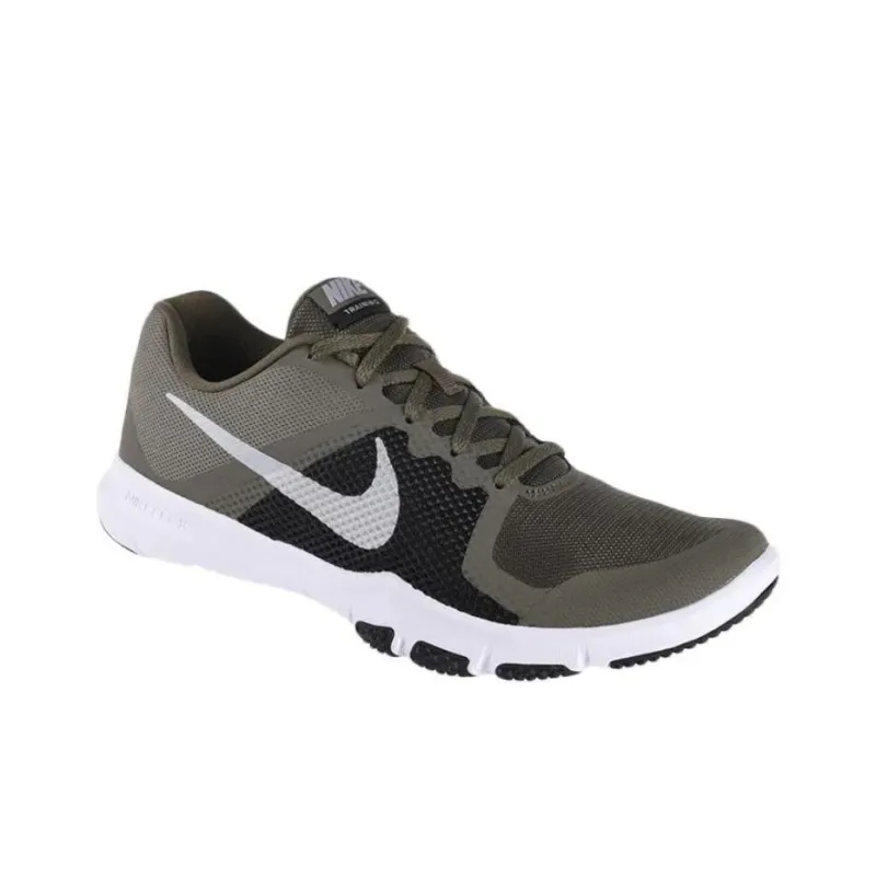 Nike Flex Control Cushioning Wear Resistant Low Top Training Shoes Men's Black Gray-1