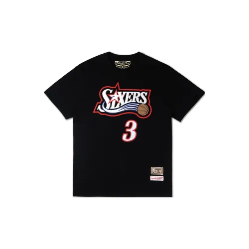 Mitchell Ness T-Shirts Unisex Black