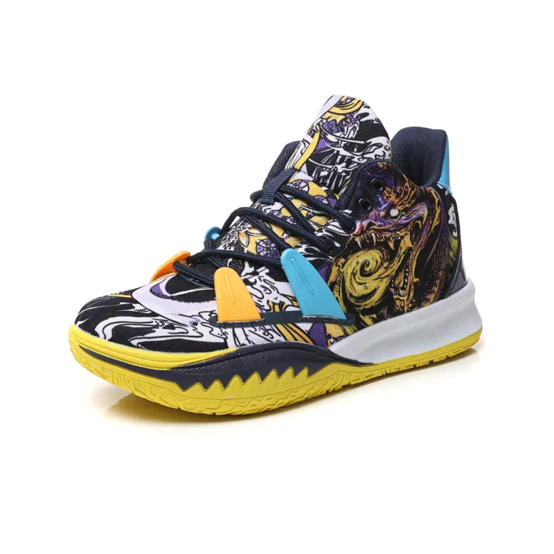 BURCOME Anti Slip Wear Resistant Breathable Moisture Wicking Mid Top Basketball Shoes Unisex-7