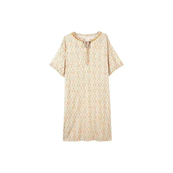 AUTUMNDEER Nightgown Women's Beige