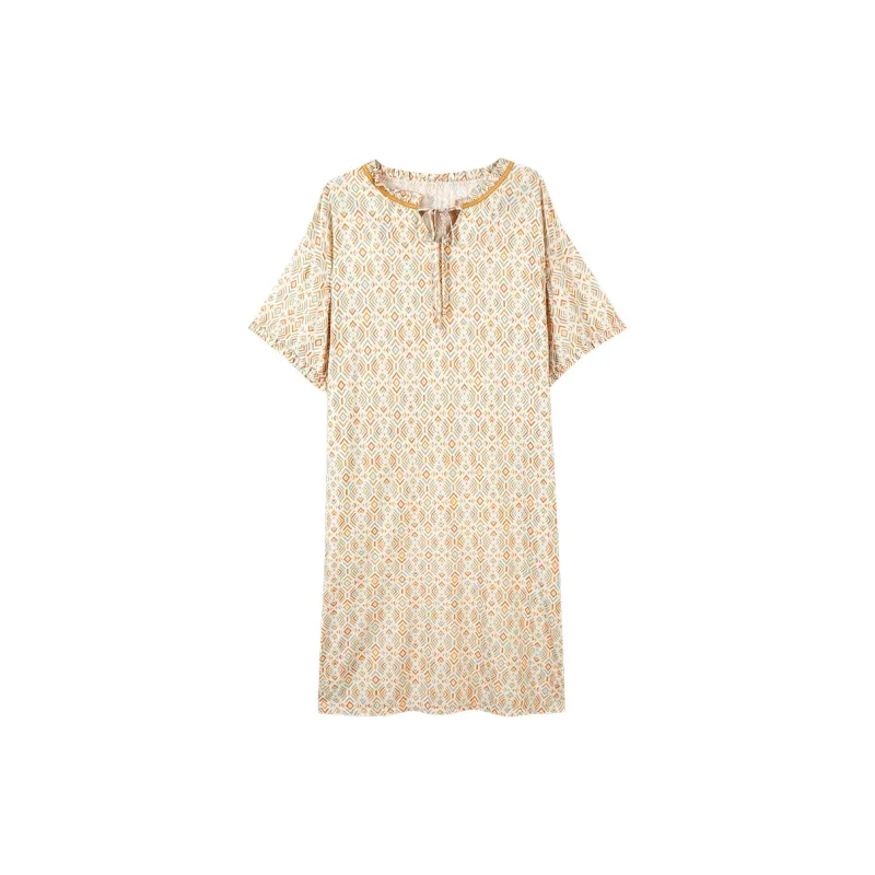 AUTUMNDEER Nightgown Women's Beige-0