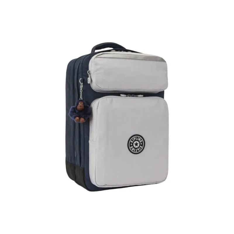 Kipling Polyamide Backpack Large Size Men's Blue Gray-1