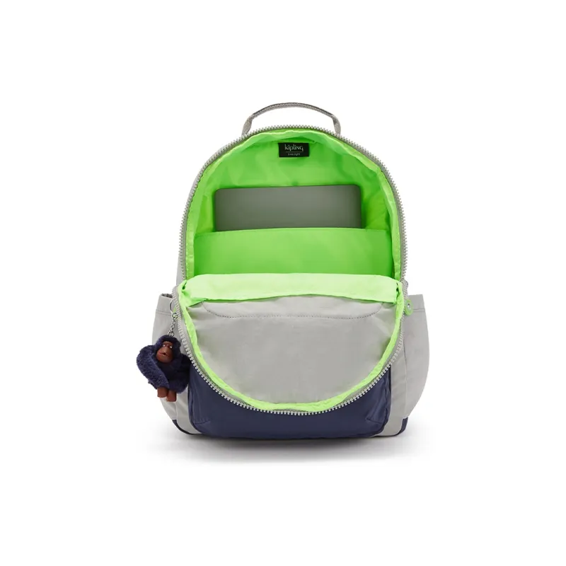 Kipling Polyamide Backpack Large Size Men's Naughty Gray-4