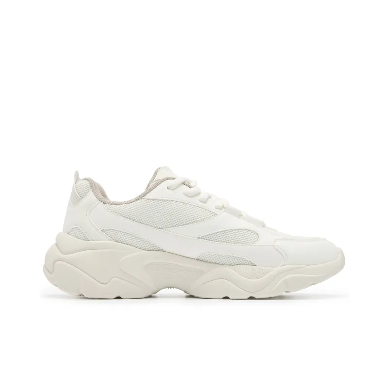 QIAODAN Height Increasing Wear Resistant Lightweight Slip Resistant Low Top Casual Shoes Men's Ivory Float Stone Color-1