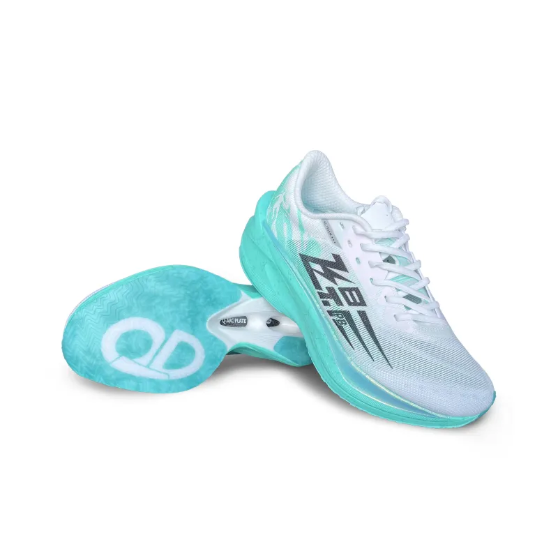 QIAODAN Flying Shadow PB4.0 Running Shoes Men Low Top Mars Green/Jordan White-5