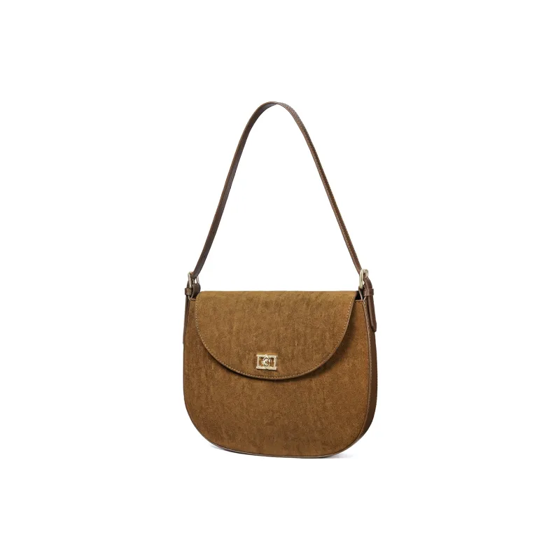 RED DRAGONFLY Cow Leather Crossbody Handbag, Shoulder Bag Regular Women's Caramel/Coffee-1