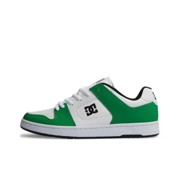 DC Shoes MANTECA Low Top Skateboard Shoes Men's White Green