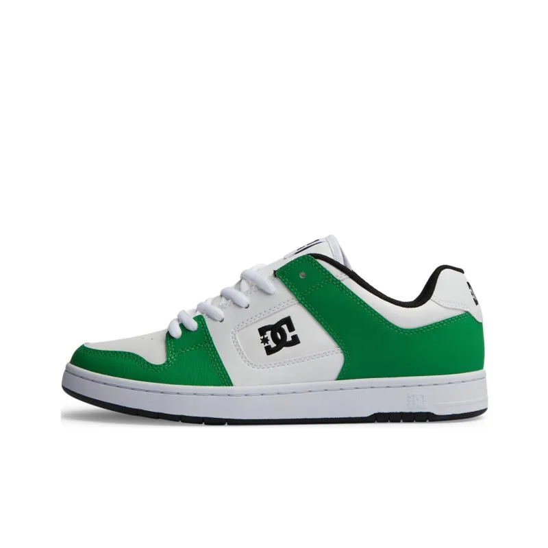 DC Shoes MANTECA Low Top Skateboard Shoes Men's White Green-0