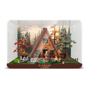 LIGHT YOUR BRICKS Compatibility Building Block 21338A Shape Forest Wooden House Display Case Model Accessories