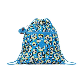 Kipling Recycled Polyester Backpack Medium Size Women's Leopard Print Floral