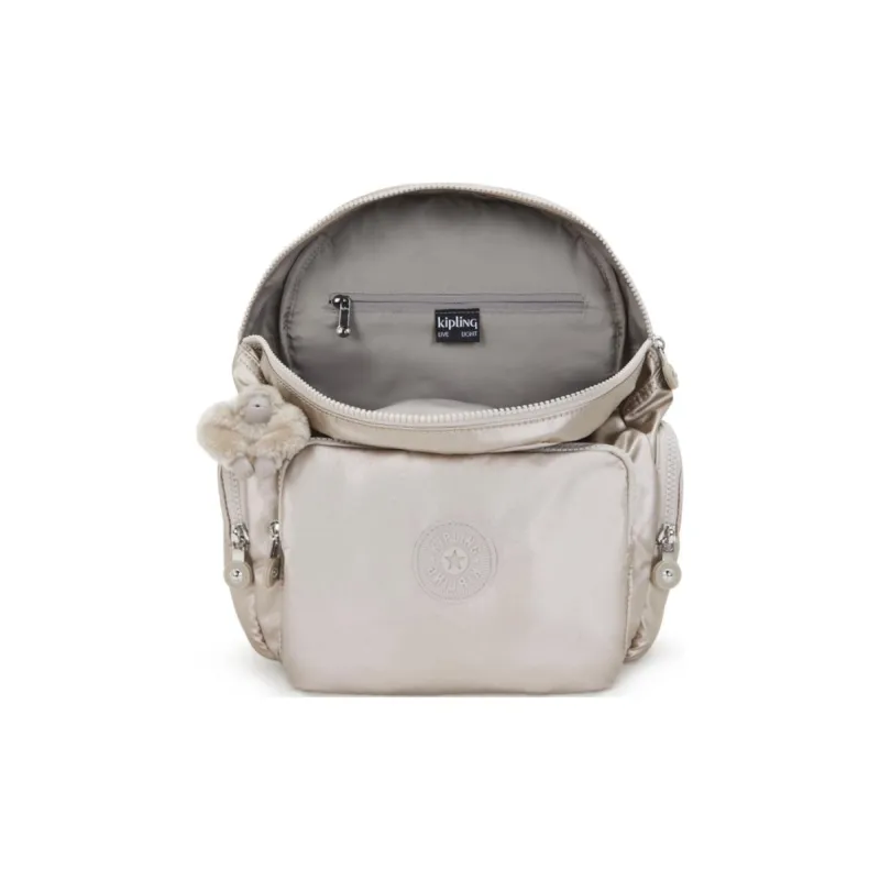 Kipling Polyamide Backpack Small Size Women's Ecru-1