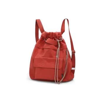 VAOPER Nylon Fabric Backpack Large Size Unisex Red/Khaki/Black