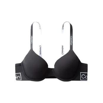 CALVIN KLEIN Vintage Gravity Band Bra Women's Black