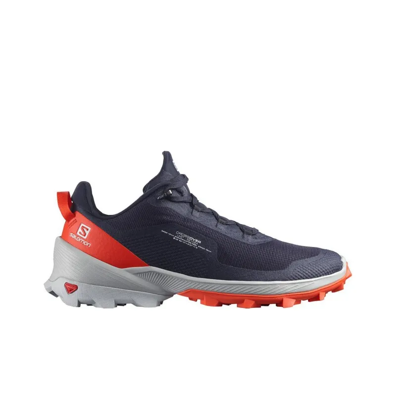 SALOMON Cross Over Cushioning, Slip Resistant, And Abrasion Resistant Low Top Outdoor Shoes Blue White Red-1