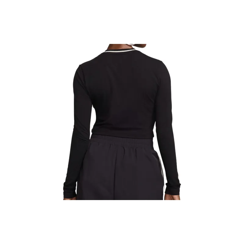 Nike Sportswear Chill Knit Women's Slim Long Sleeve Cropped Graphic T Shirt-1