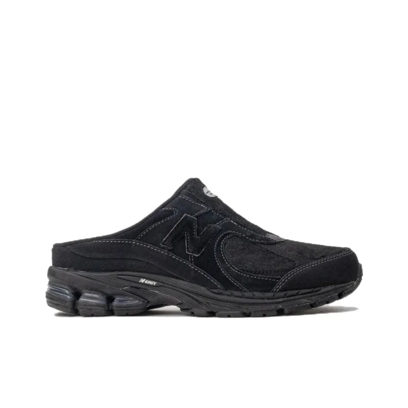 New Balance 2002R Mule Triple Black Pony Hair-4