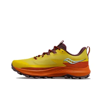 Saucony Peregrine 13 Peregrine Falcon 13 Anti Slip Wear Resistant Low Top Running Shoes Men's Yellow Orange