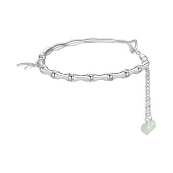 CHOW TAI SENG S925 Silver Bracelets Women's Green Jade