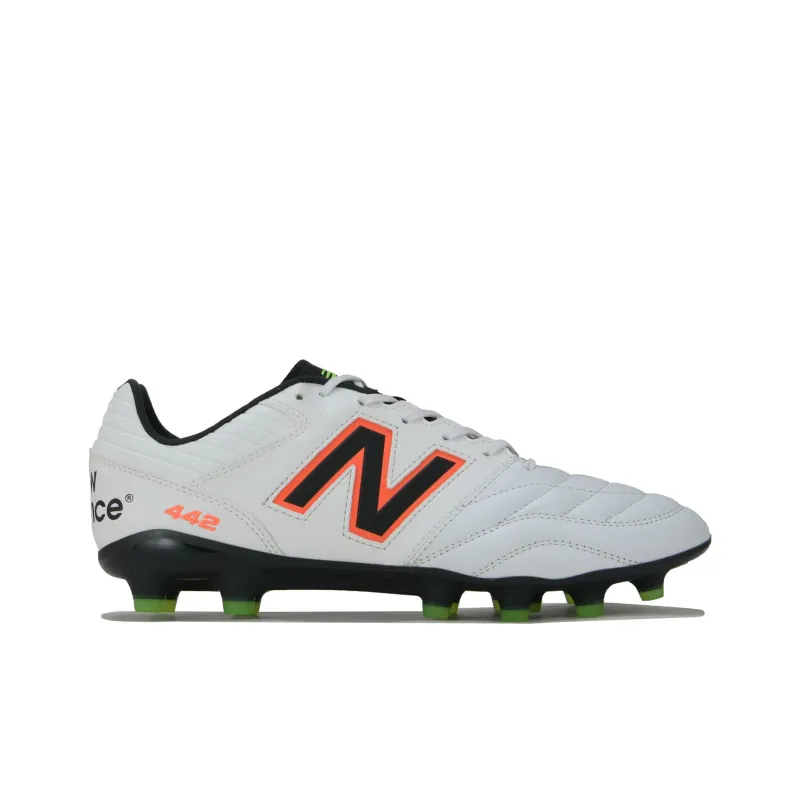 New Balance 442 V2 Pro HG Rubber Short Studs Anti Slip Wear Resistant Soccer Shoes Unisex White-1