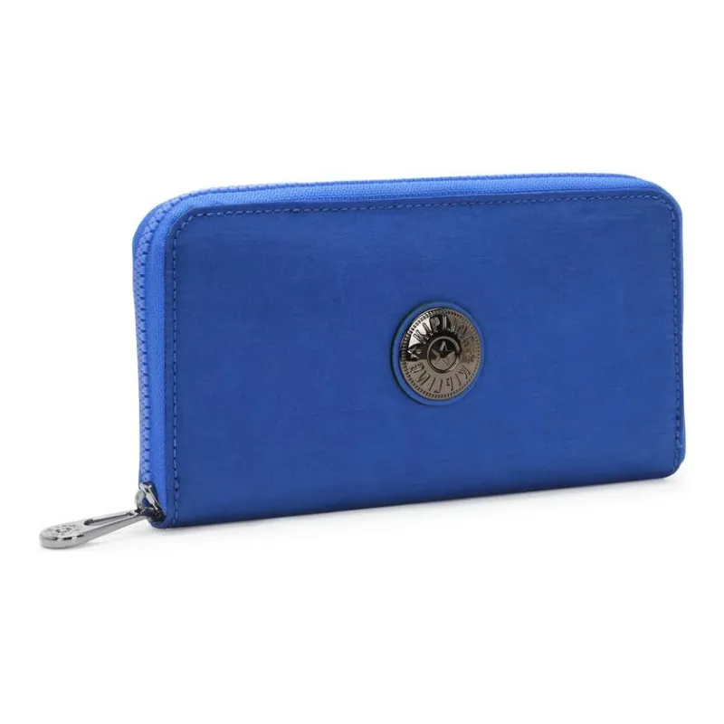 Kipling Polyamide Wallet Large Size Women's Satin Blue-1