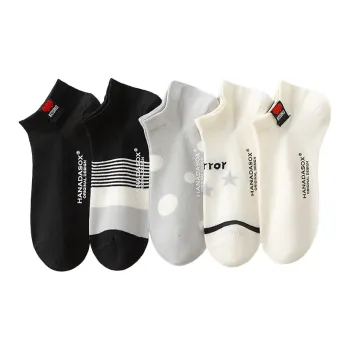 HANADASOX No Show Socks Women's 5 Pack Mixed Color