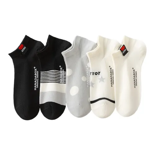 HANADASOX No Show Socks Women's 5 Pack Mixed Color