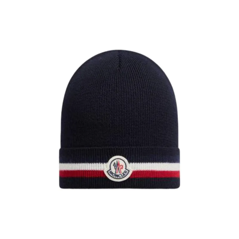 Moncler Wool Beanies Men's Blue-0