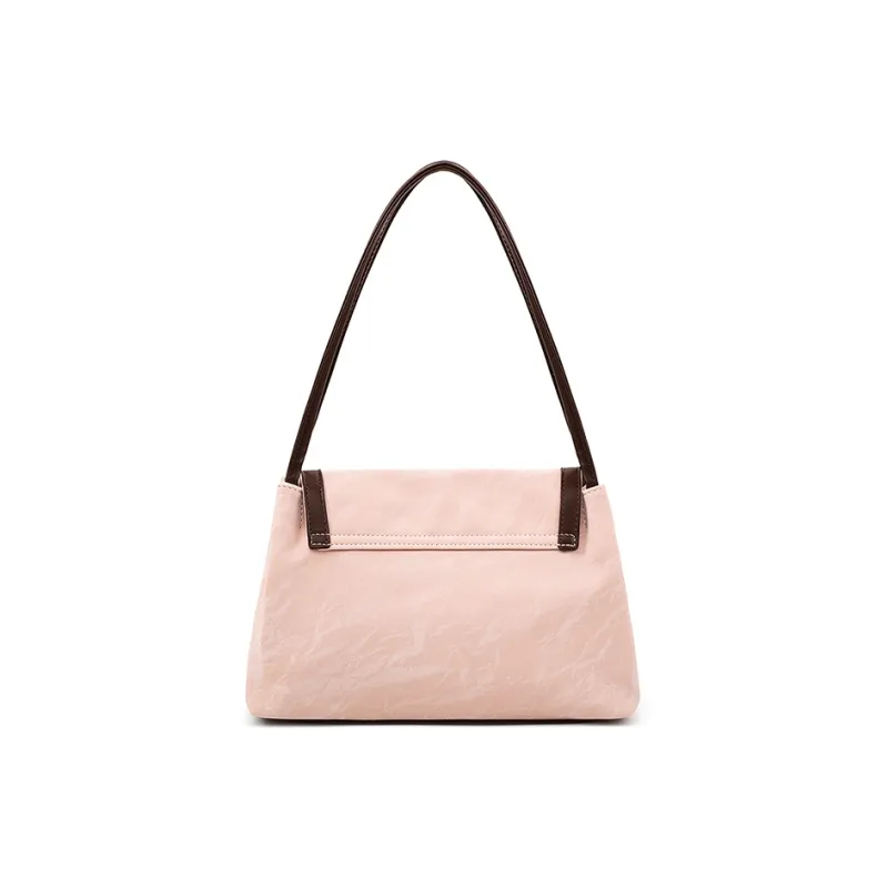 Vigno Synthetic Leather Shoulder Bag Regular Women's Pink/Apricot/Black/Gray/Blue-3