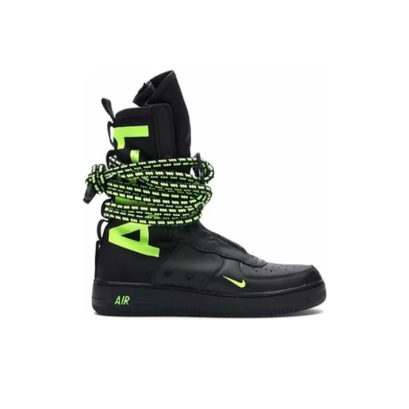 Nike Sf Air Force 1 High Black Volt-1