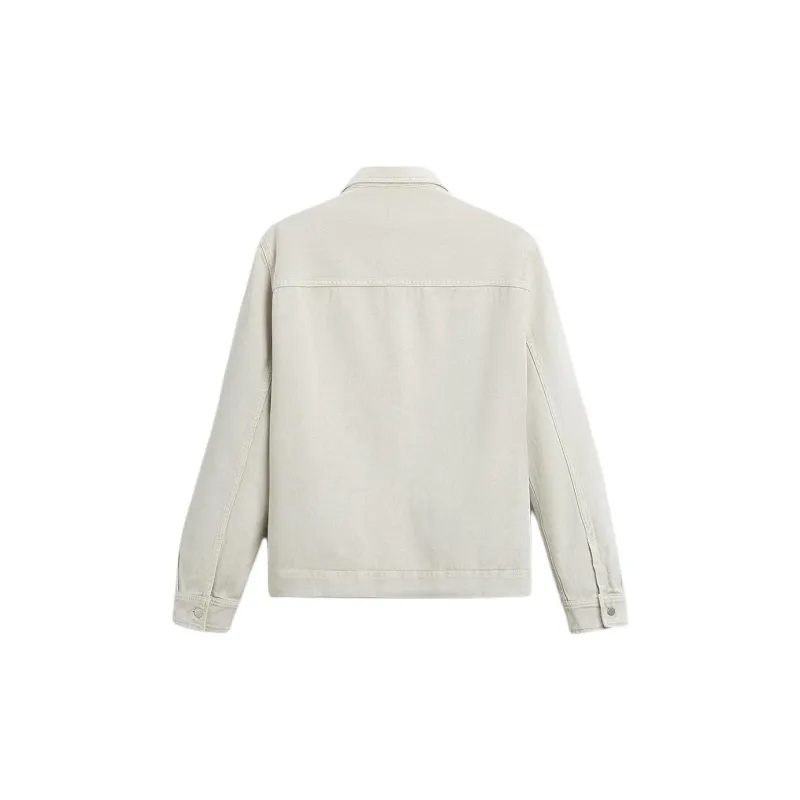 ZARA Denim Jackets Men Beige-1