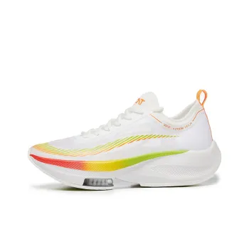 VOIT Cushioning Anti Slip And Wear Resistant Breathable Rebound Low Top Training Running Shoes Unisex White Rainbow