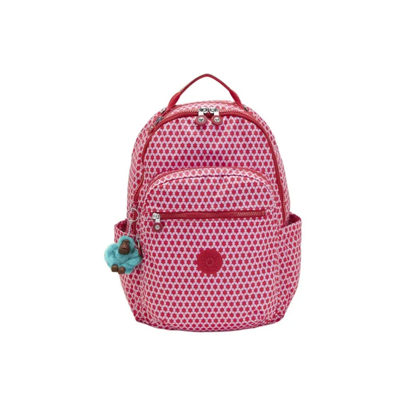 Kipling Recycled Polyester Backpack Large Size Women's Pink-0