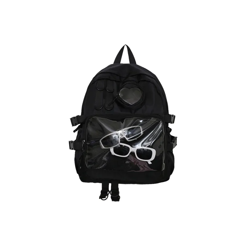 KAKAXI Nylon Backpack Unisex White/Black/Blue-2