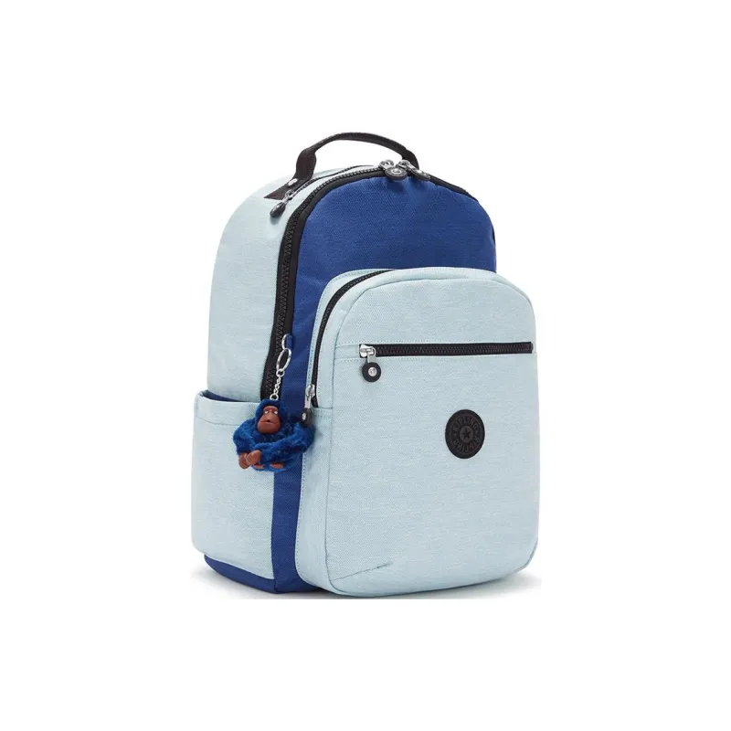 Kipling Polyester Backpack Large Size Men's Denim Blue-3