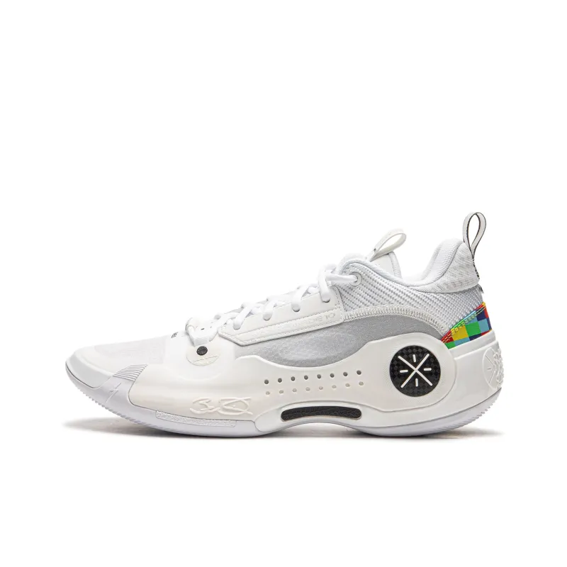 LiNing WOW 10 Way Of Wade 10 Anti Slip Wear Resistant Low Top Basketball Shoes Men's White Gray-0