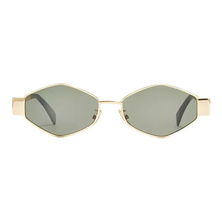 CELINE Plate Frame With Metal And Metal Irregular Shape Sunglasses Women's Multicolor-1