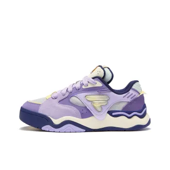 Pigalle x FILA FUSION Kick 2.0 Slip Resistant Low Top Skateboard Shoes Women's Purple Gray
