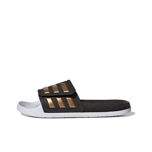 Adidas Adilette TND Slides Core Black Tactile Gold Metallic Cloud White