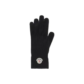 Moncler Logo Patch Knit Gloves