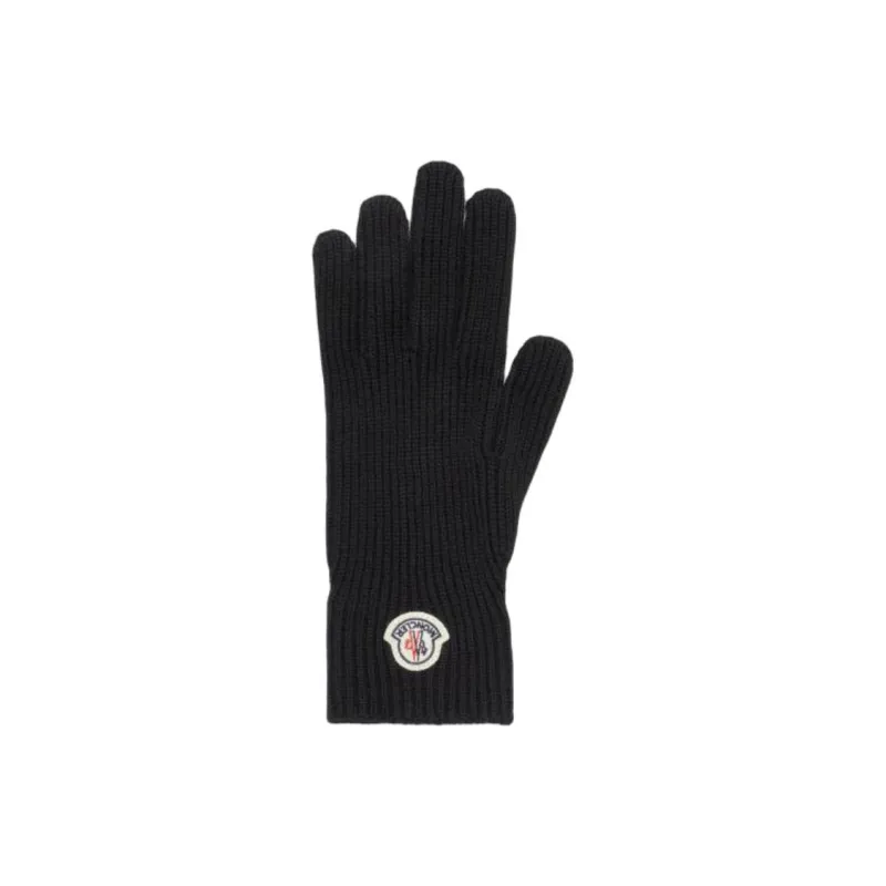 Moncler Logo Patch Knit Gloves-0
