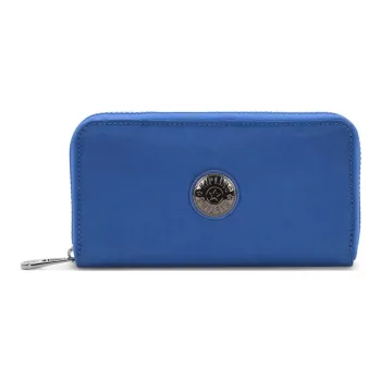 Kipling Polyamide Wallet Large Size Women's Satin Blue