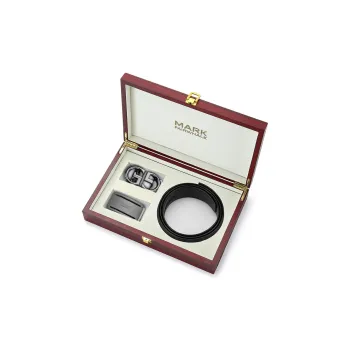 FAIRWHALE Genuine Leather Business Clothing Sets Leather Belts Men's Width 3.5CM