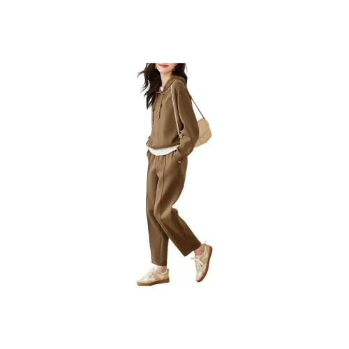 Mo Han Yi Mei Casual Suits Women's Mocha