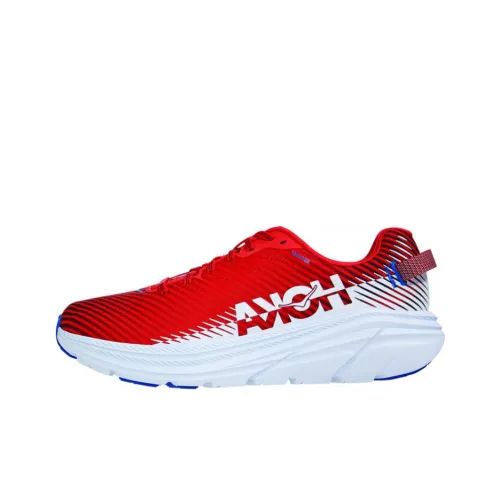 HOKA ONE ONE Rincon 2 Running Shoes Men Low-Top Red/White/Blue